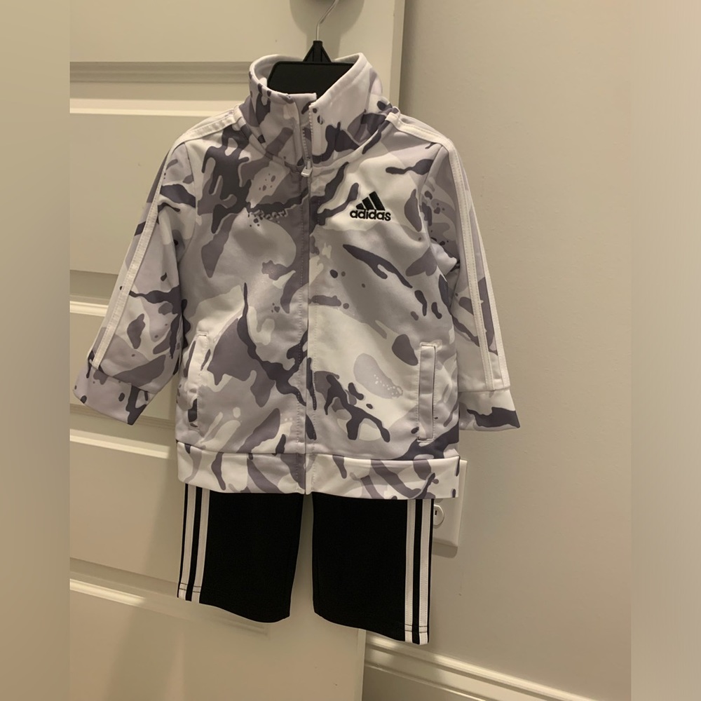 Adidas track suit- jacket worn once.  Pants still have tag